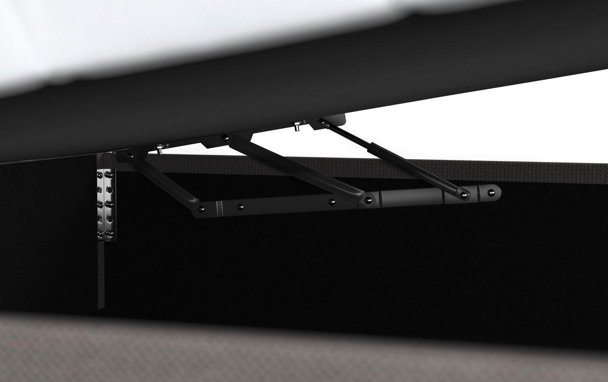 Box-ágy Lightstar - szürke, Modern, faalapú anyag/textil (120/200cm)