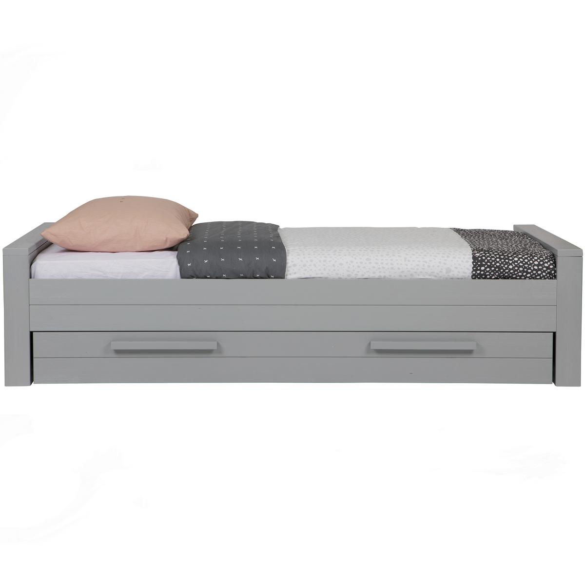 Bett Dennis Hellgrau ca. 90x200 cm - Hellgrau, Design, Holz (90/200cm) - Livetastic