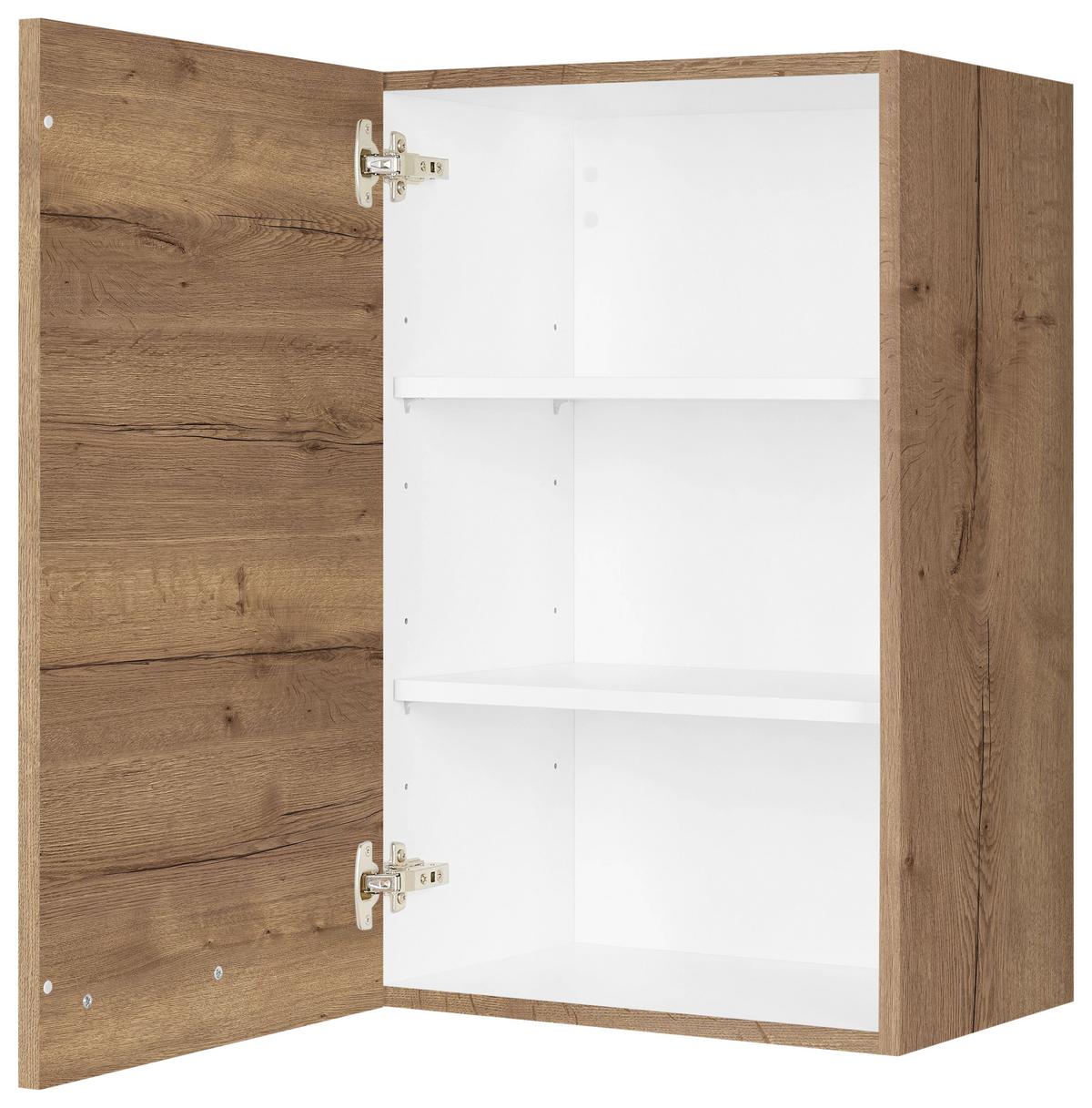 Küchenoberschrank Structura Eiche dunkel - Eiche dunkel/Schwarz, MODERN, Holzwerkstoff/Metall (45/72/35cm) - Nobilia