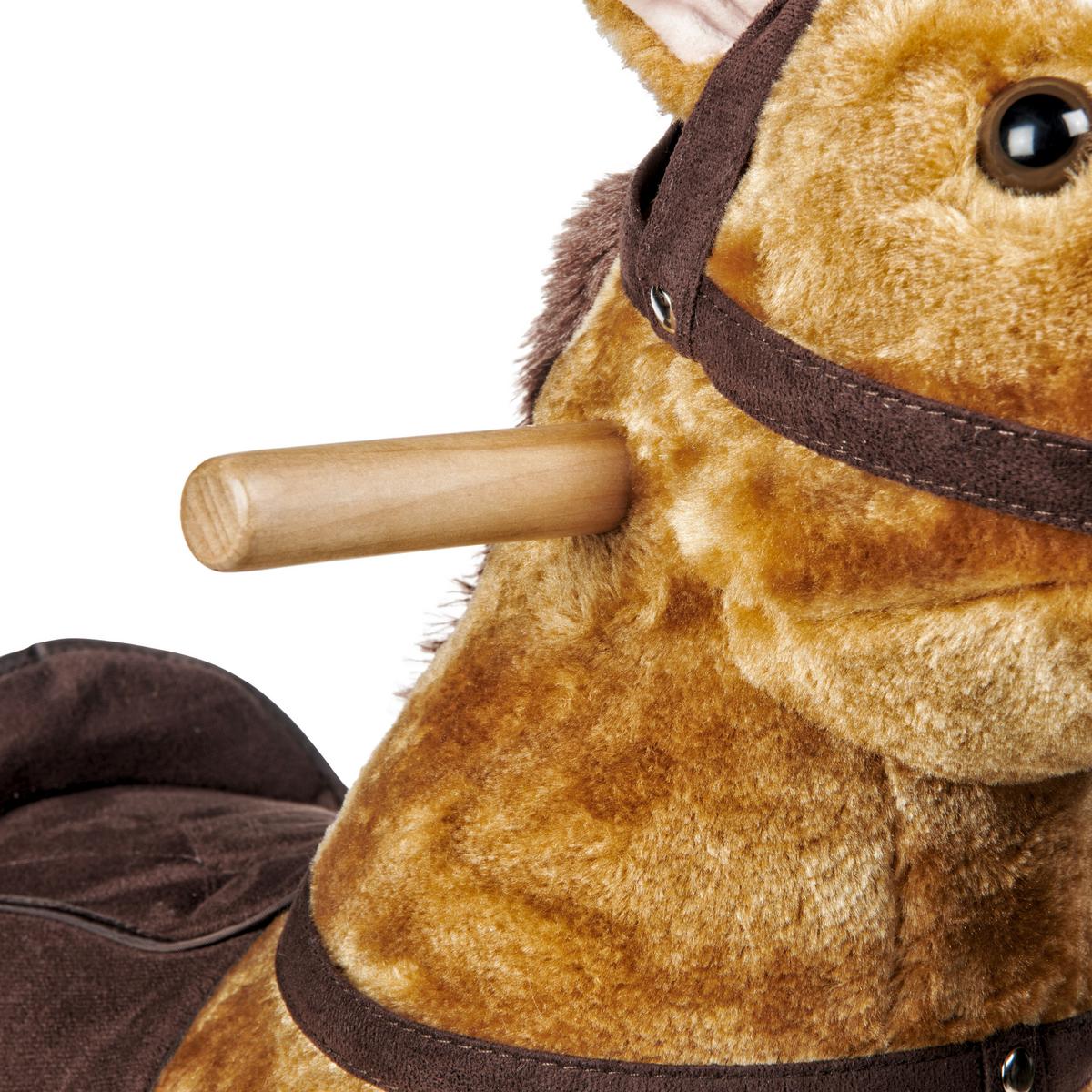 KONIK NA BIEGUNACH SPEEDY - brązowy, Basics, tworzywo sztuczne/metal (57/24/52cm) - My Baby Lou