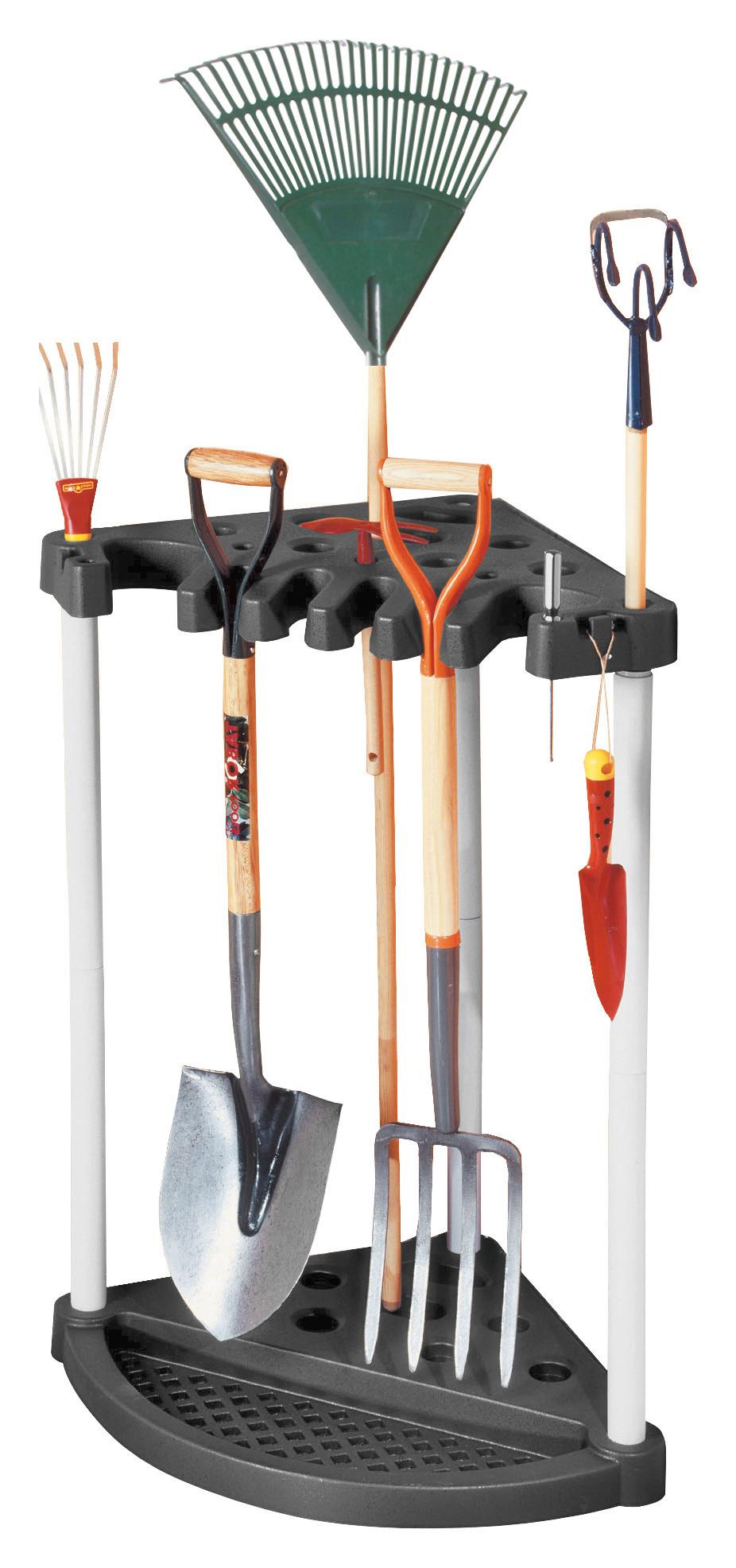 Sarok Kerti Szerszámtartó Keter Corner Tool Rack - fekete/szürke, műanyag (57/89/57cm) - Mömax