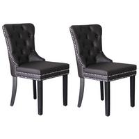 STUHL-SET DOMINO - Dunkelbraun/Schwarz, MODERN, Holz/Textil (48,5/93/61cm) - MID.YOU