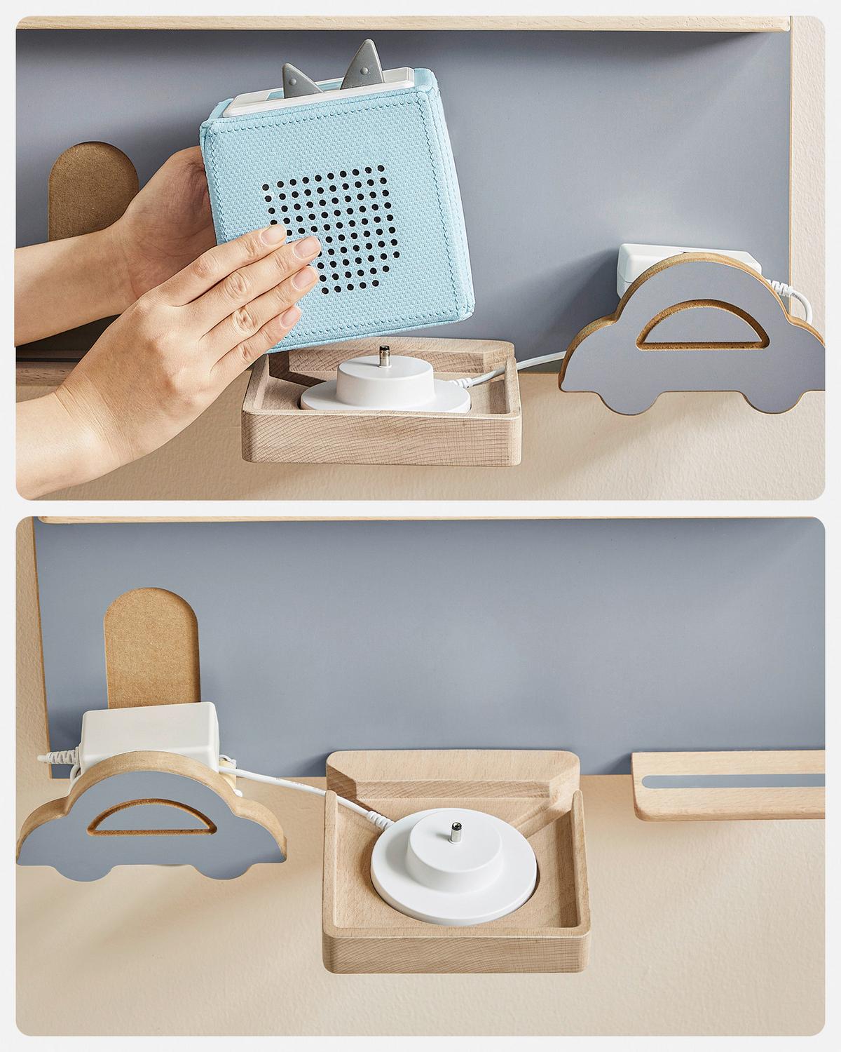 Kinderregal in Grau MDF ca. 55,8x60x18 cm - Grau, MODERN, Holz/Holzwerkstoff (55,8/60/18cm) - MID.YOU