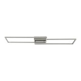 LED-Deckenleuchte Iven max. 20 Watt - Silberfarben, Kunststoff/Metall (110/25/7cm)