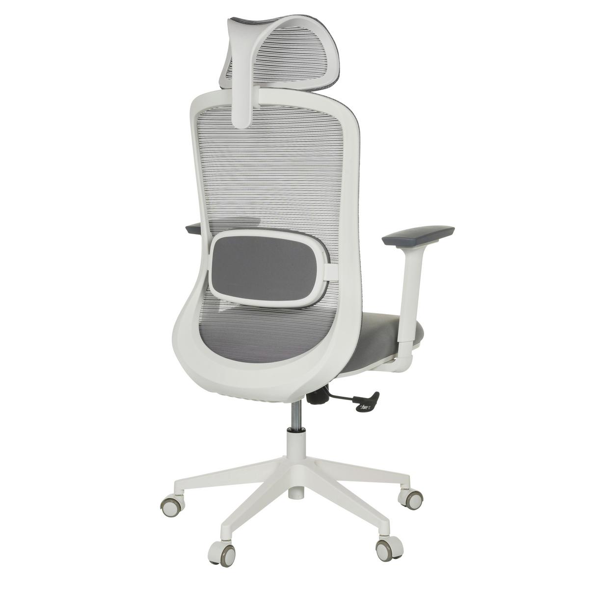 Pisarniški Stol Mikeo G, Siva - siva/bela, Moderno, umetna masa/tekstil (67/113 - 129/68cm) - MID.YOU