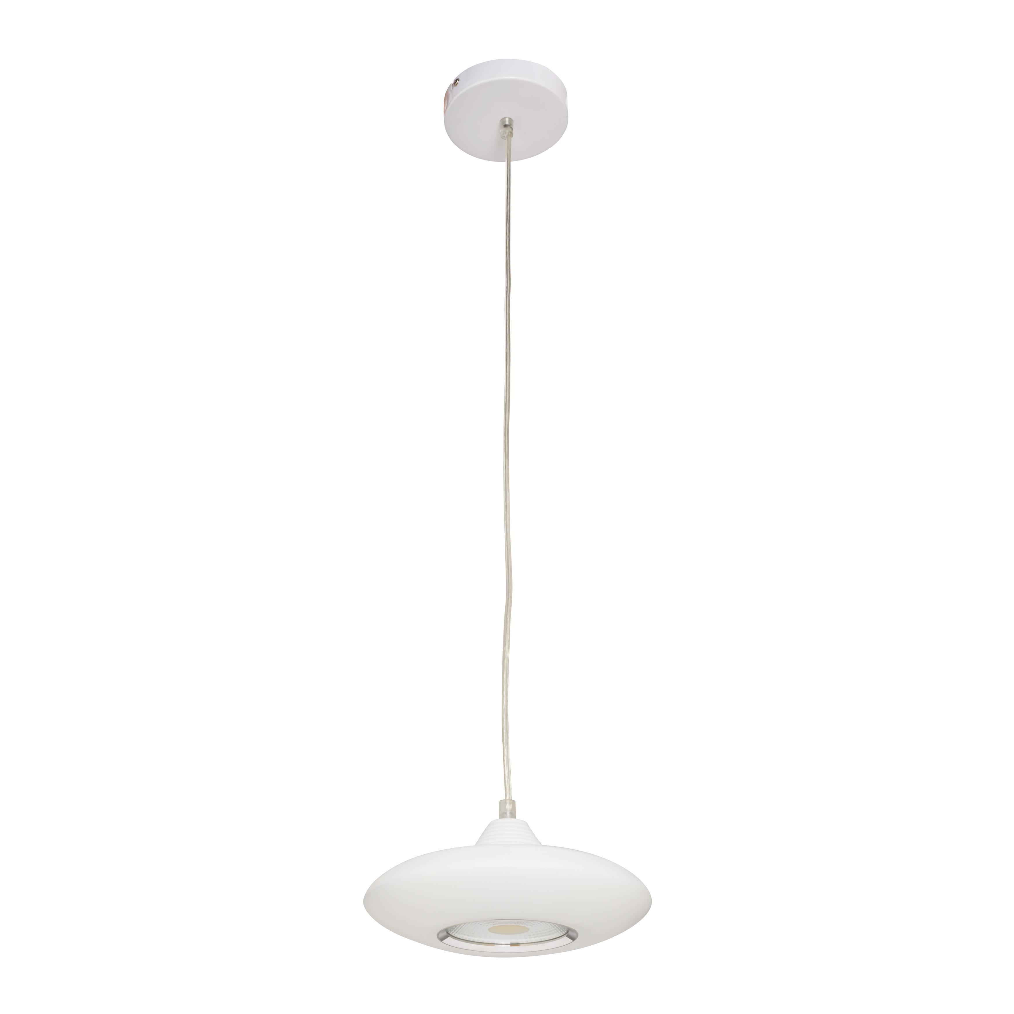 LED-Hängeleuchte max. 10 Watt 'Leah' - Weiß, MODERN, Glas/Kunststoff (21/21/180cm) - Bessagi Home