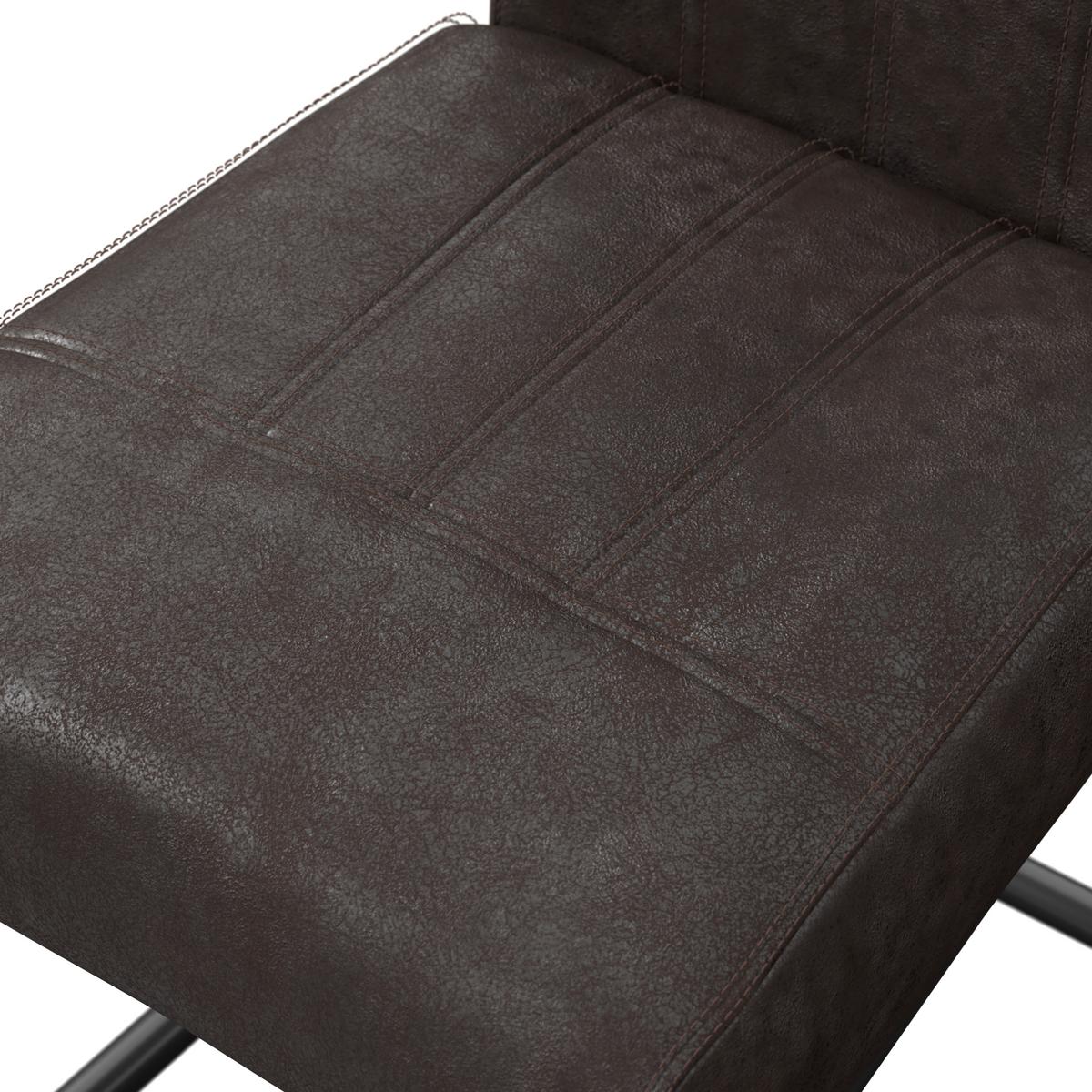 Stolica Betty - crna/antracit, Konvencionalno, metal/tekstil (43/99/60cm)