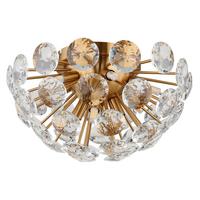 Deckenleuchte 16047d Virina - Klar/Goldfarben, Konventionell, Glas/Metall (39/22cm) - Globo