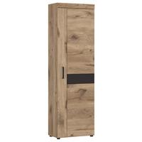 Dulap pentru hol GRANO - culoare lemn stejar/gri, Trend, material pe bază de lemn (58/195/38cm) - Modern Living