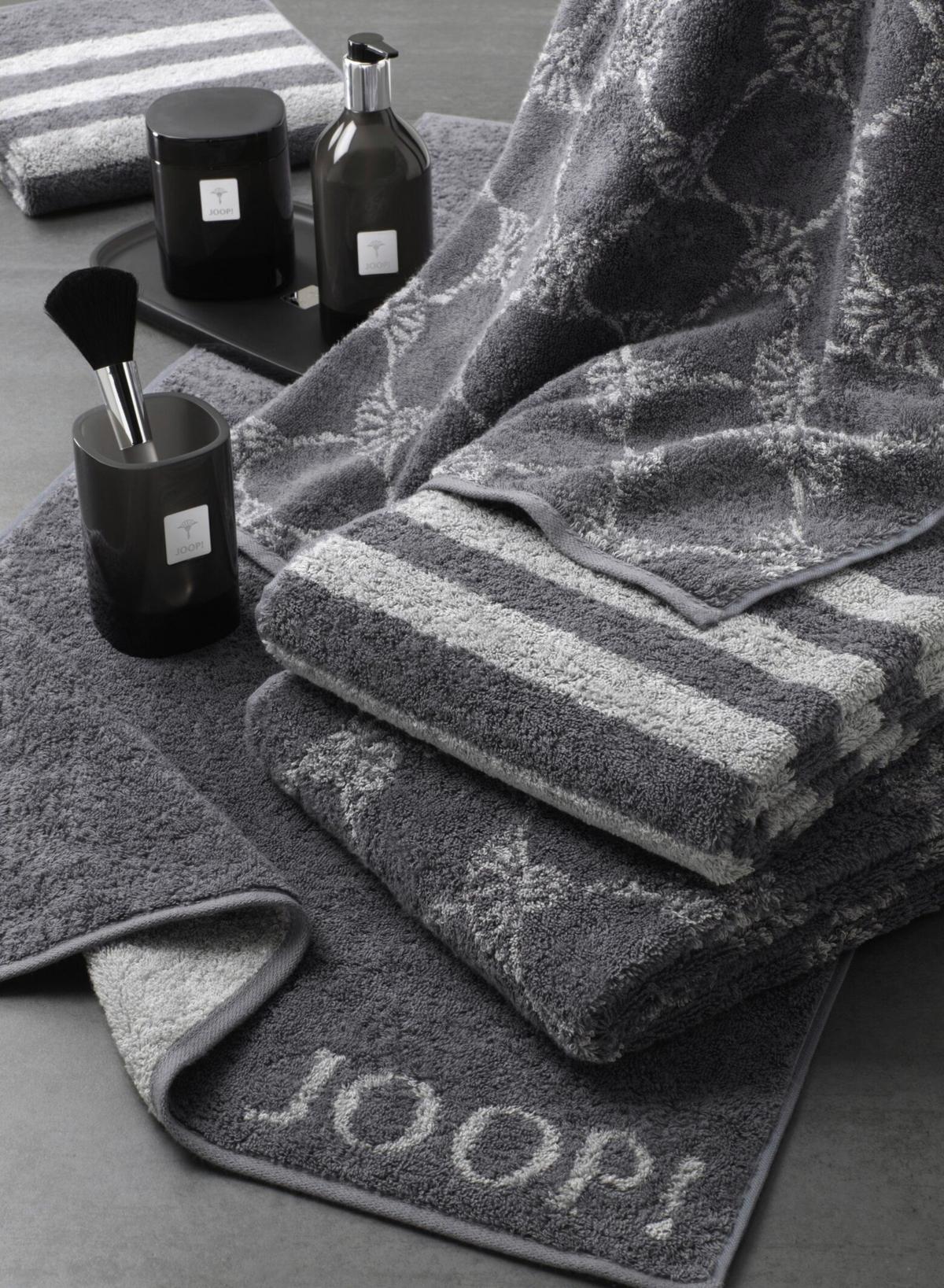 RĘCZNIK PRYSZNICOWY JOOP! CLASSIC DOUBLEFACE - antracytowy, Basics, tkanina (80/150cm) - Joop!