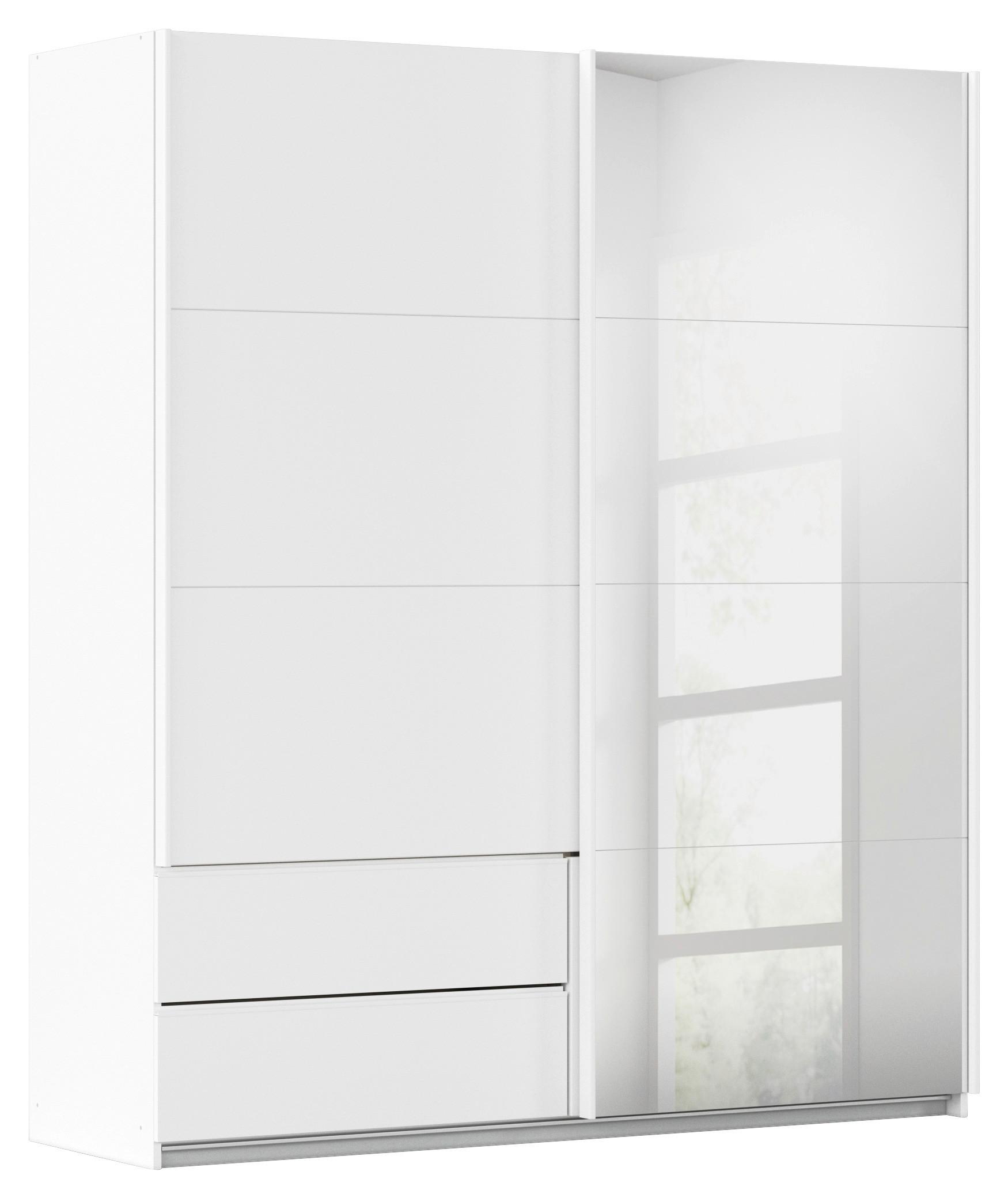 Schwebetürenschrank Elara Weiss - Weiss, Konventionell, Holzwerkstoff/Metall (181/210/62cm) - Premium Living