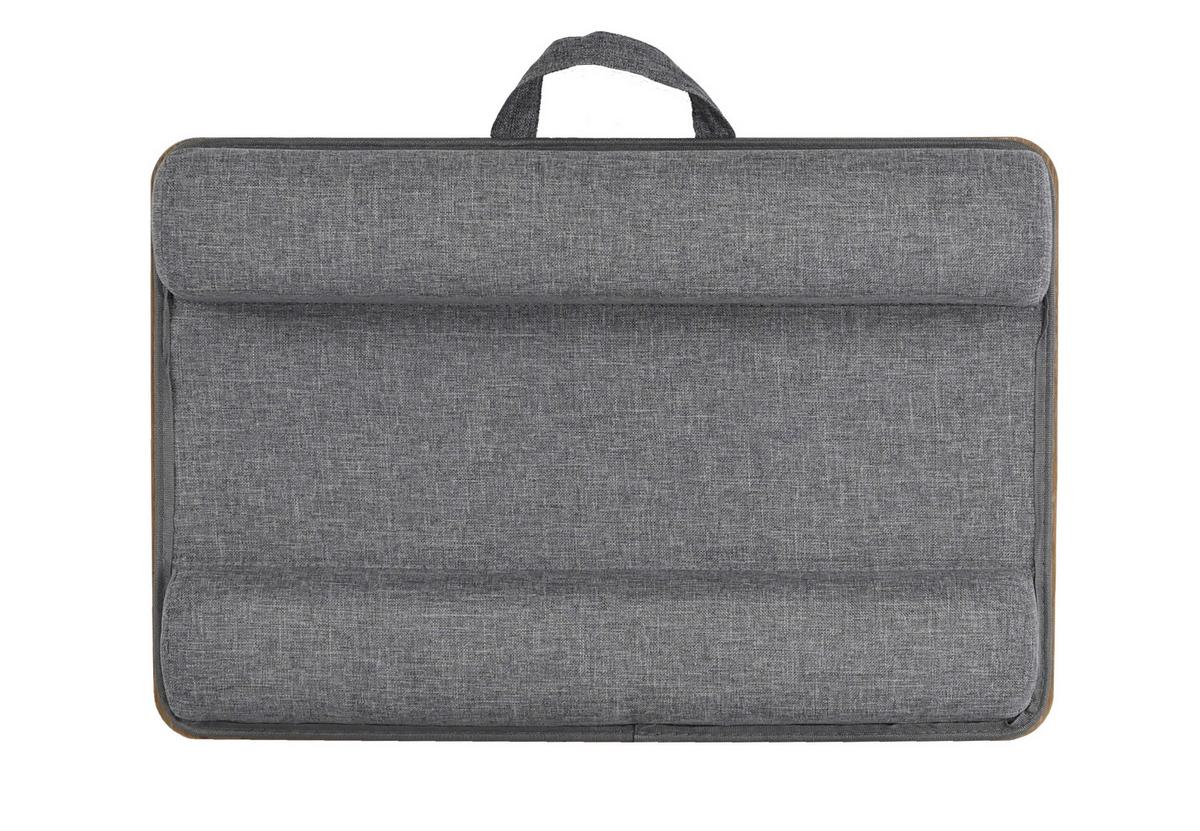 Masă pentru laptop Lappy - culoare natur/gri, Konventionell, plastic/textil (55/36,5/9,5cm) - Mömax