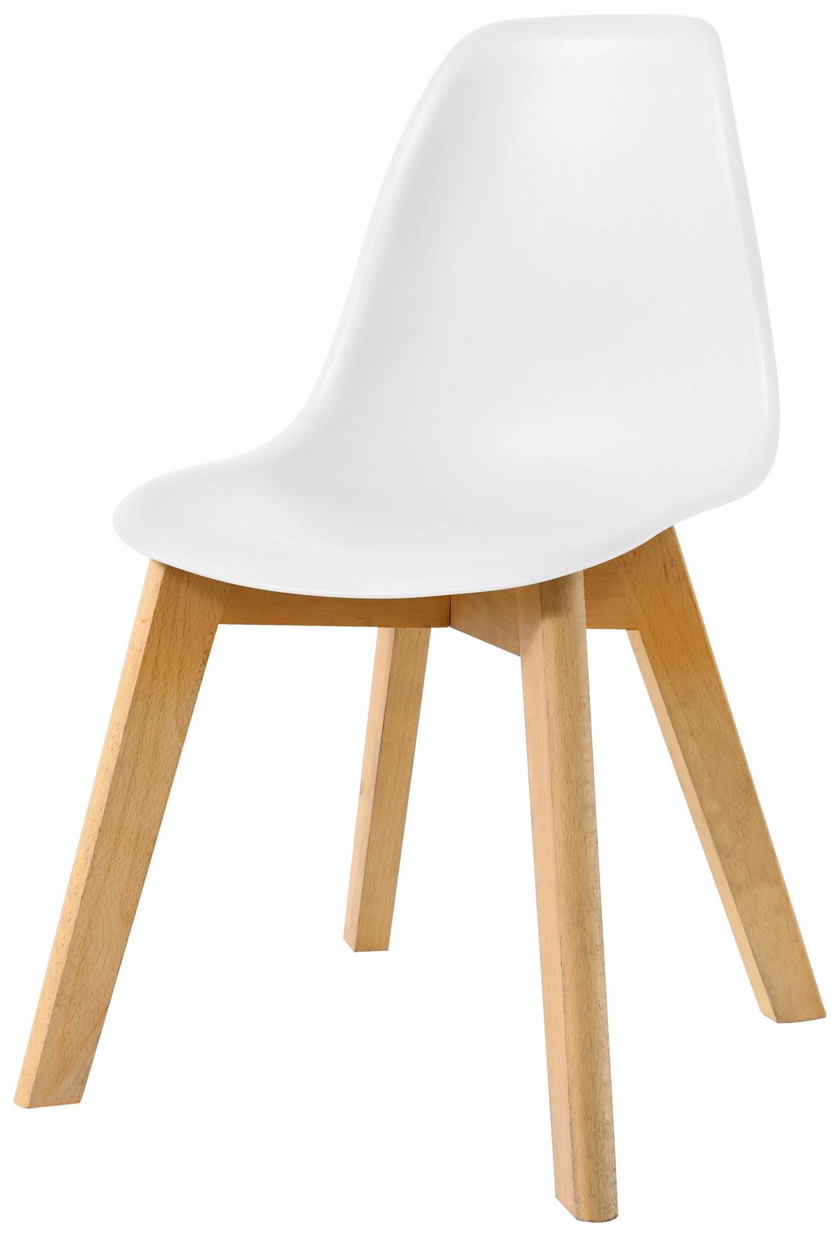 Gyerekszék Steve - fehér, Modern, műanyag/fa (32/57/32cm) - Based