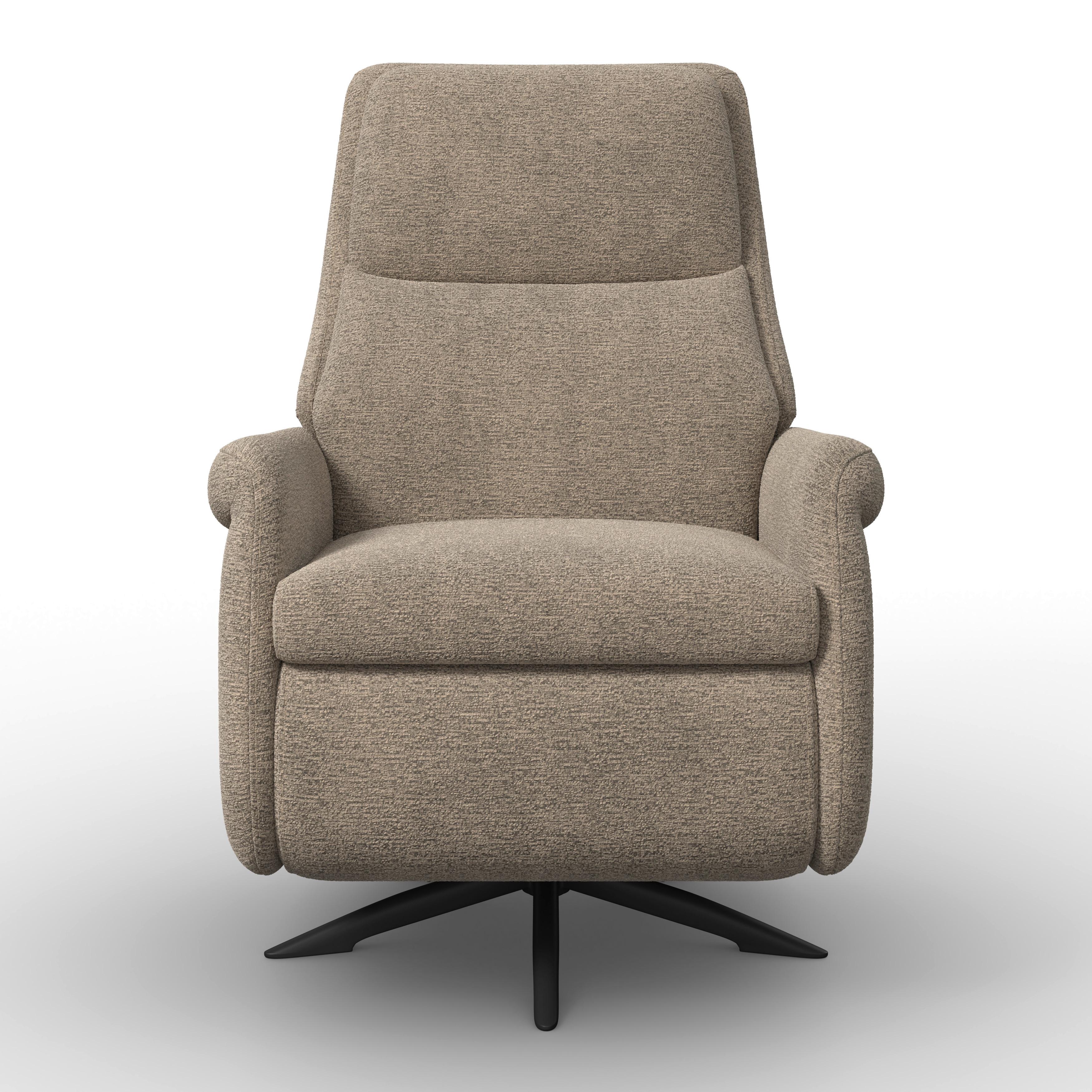 RELAXFÅTÖLJ ALICE - brun/svart, Modern, metall/trä (76/110/94cm) - Bessagi Home