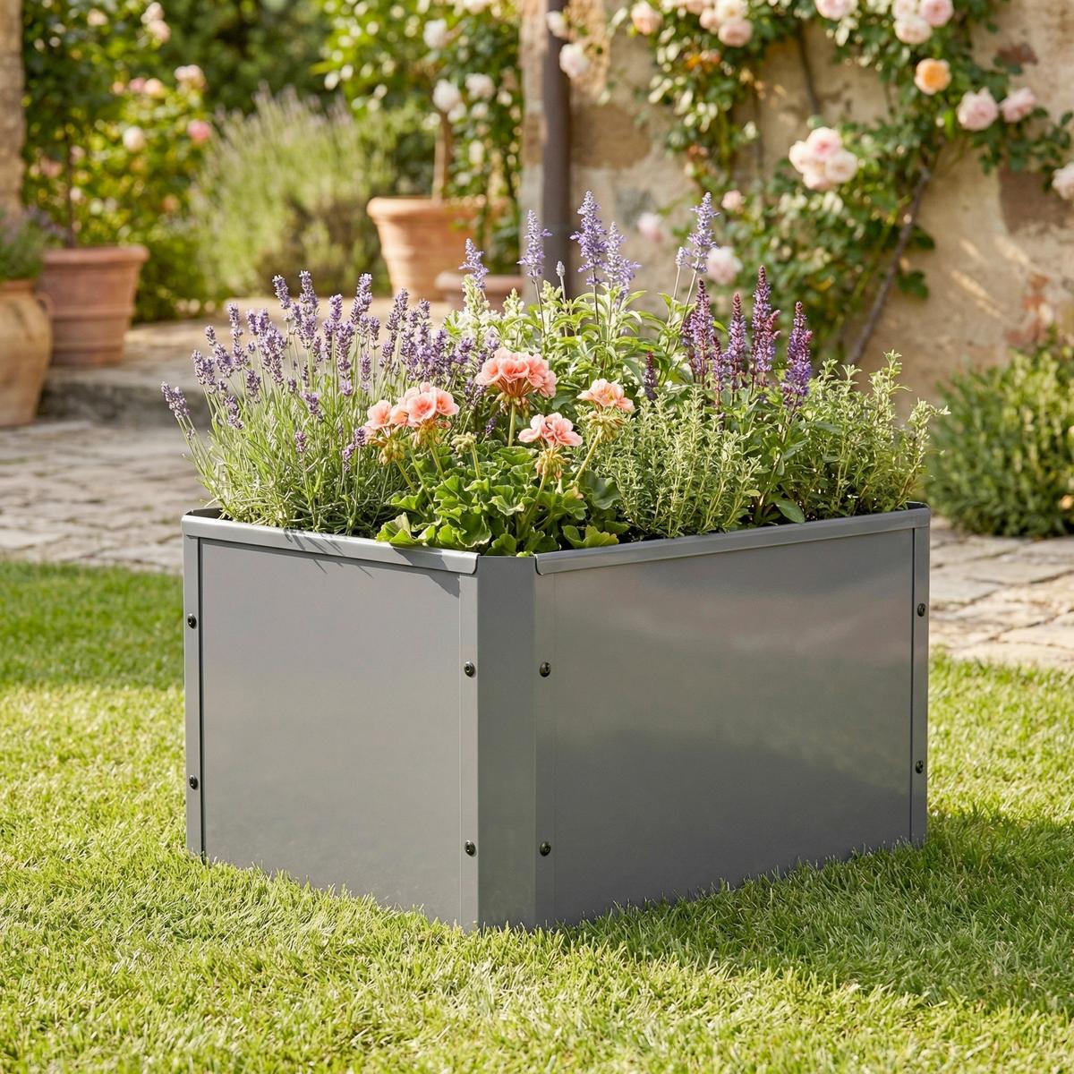Hochbeet Vcm Beet "balora M" - Schwarz, Modern, Metall (50/30/40cm)