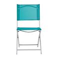 Gartenstuhl Rüdiger in Blau - Blau/Chromfarben, Kunststoff/Textil (43/83/53cm) - MÖMAX modern living