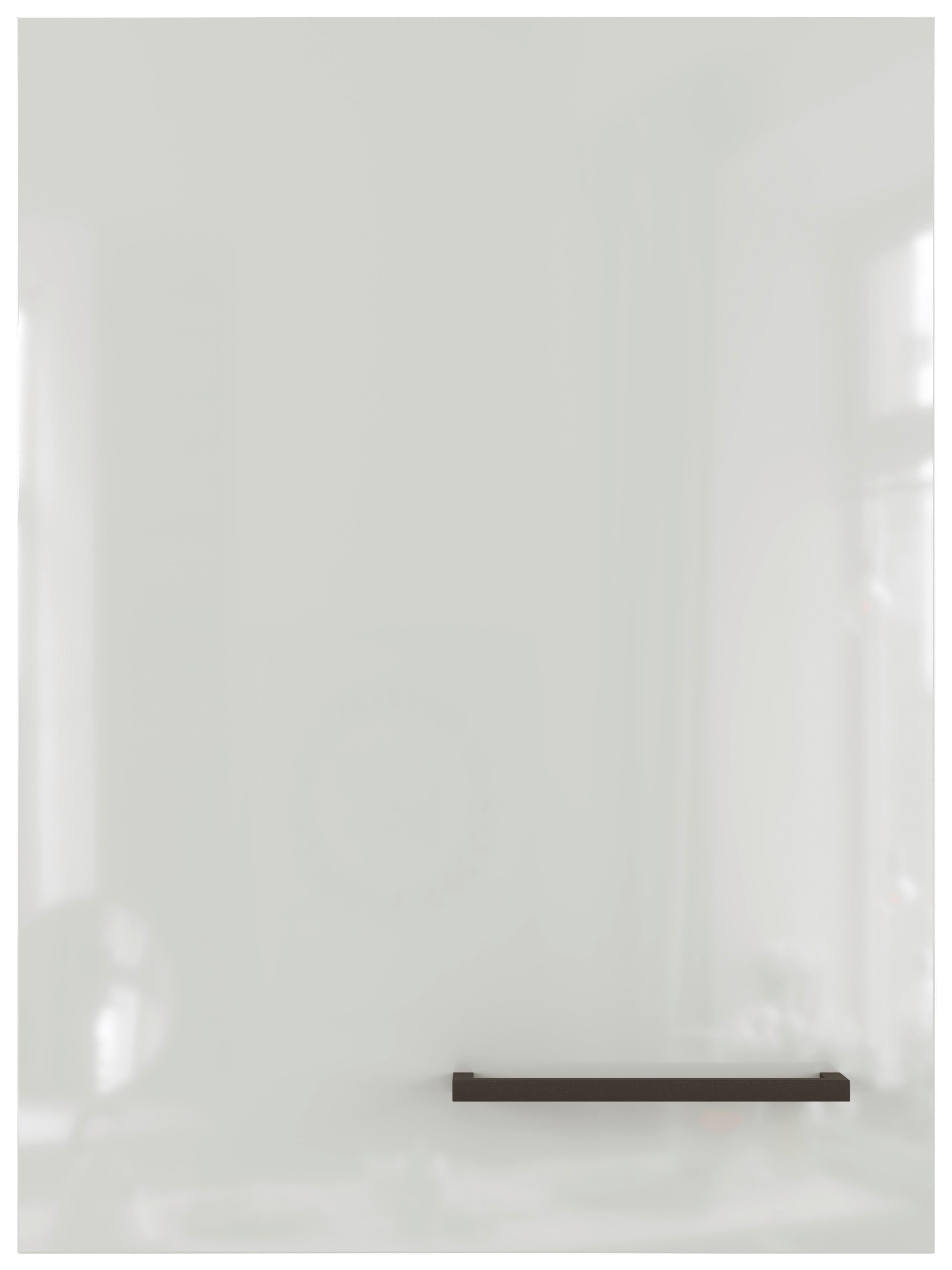 Küchenoberschrank in Lichtgrau glänzend - Schwarz/Grau, MODERN, Holzwerkstoff/Metall (40/54/32cm) - FlexWell