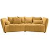 Boxspringsofa Sofi Senfgelb - Senfgelb/Schwarz, MODERN, Textil (294/93/152cm) - Premium Living