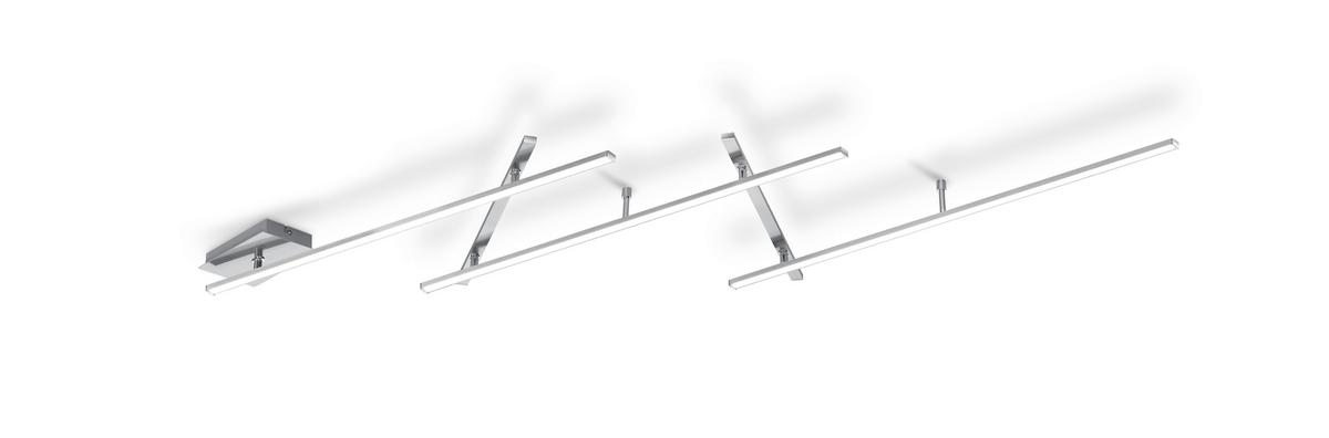 LAMPA SUFITOWA LED X62035107 INDIRA *SBN* - biały/kolor niklowy, Trend, tworzywo sztuczne/metal (245/50/6,5cm) - Novel