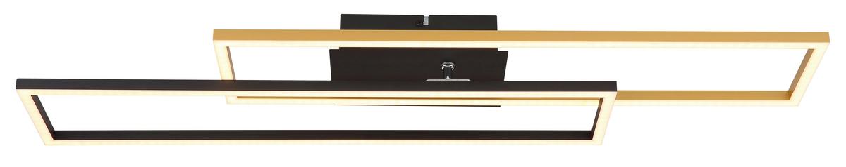 LED-DECKENLEUCHTE 67208-30G - Goldfarben/Opal, Design, Kunststoff/Metall (80/60/7,5cm) - Globo