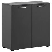 Aktenschrank Serie 1500 Schwarz - Anthrazit, KONVENTIONELL, Holzwerkstoff (80,2/84,2/41cm) - MID.YOU