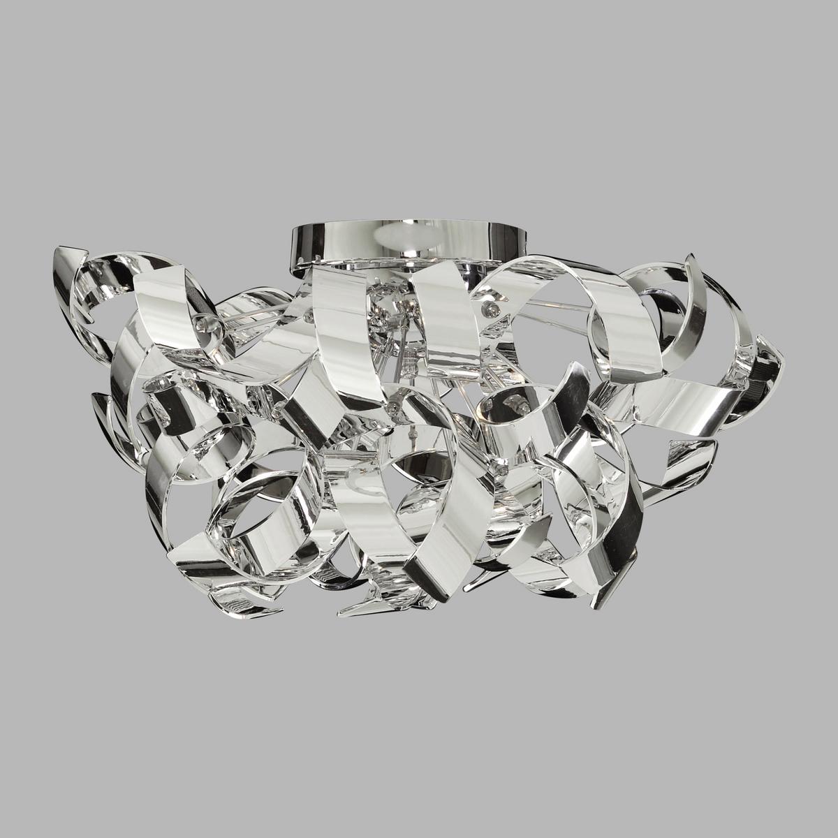 Mennyezeti Lámpa Curls 3lt 4973-3cc - krómszínű, Design, műanyag/fém (45/27cm)