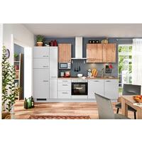 Küchenblock inkl. 5 E-Geräte IP1200/2200 - Eichefarben/Hellgrau, MODERN, Holzwerkstoff (310cm) - Impuls