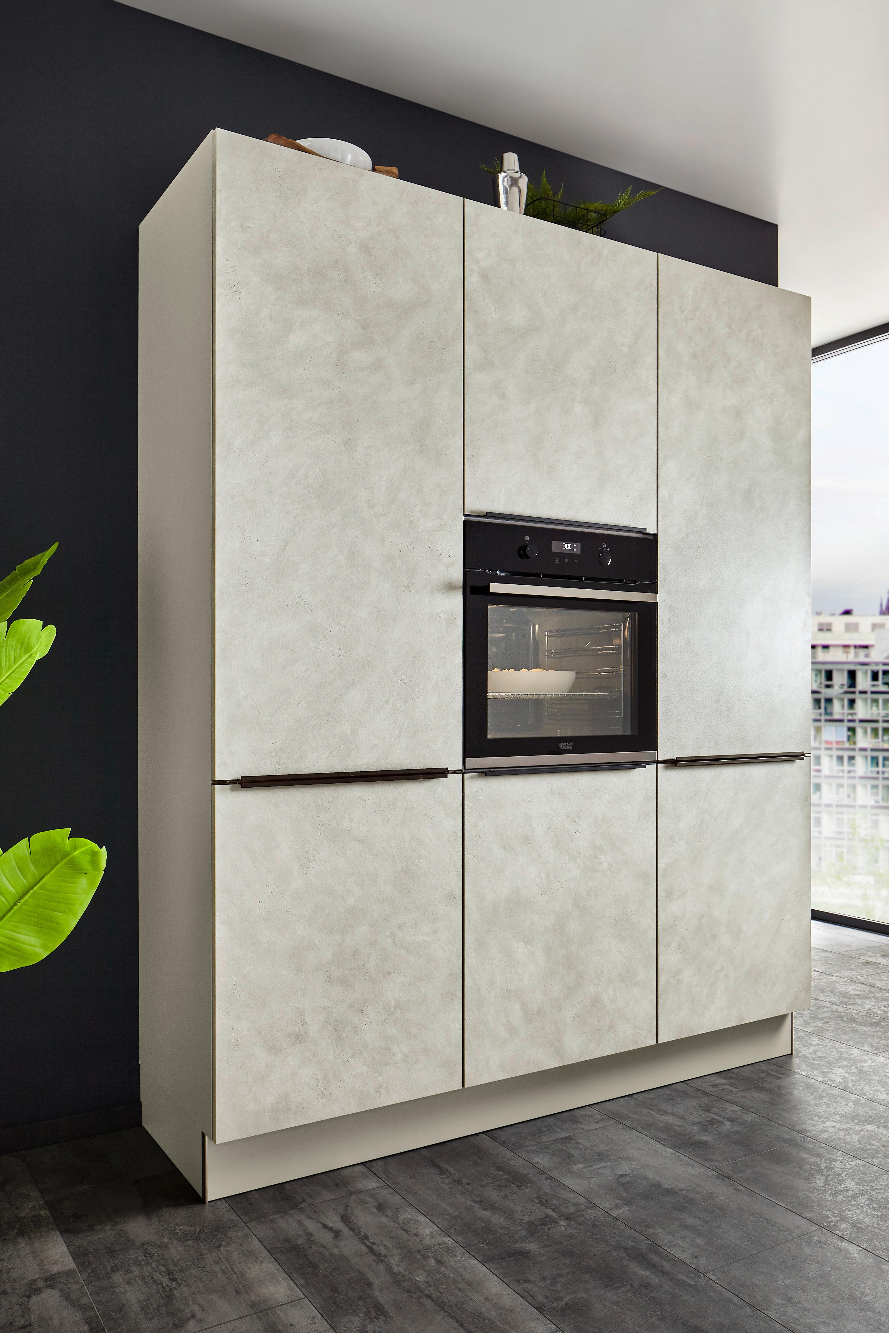 Einbauküche Focus / Manhattan in Grau / Eichefarben - Eichefarben/Grau, MODERN, Holzwerkstoff - Nolte Küchen