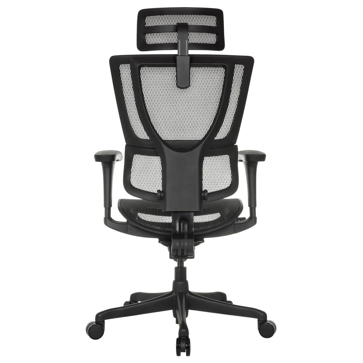 Drehstuhl Ergohuman Slim Eco M Gen2 Schwarz - Schwarz, MODERN, Kunststoff/Textil (69/112 - 134/63cm) - MID.YOU