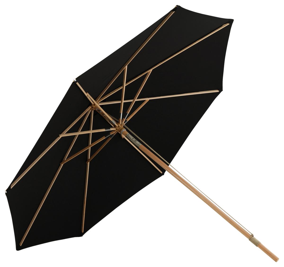 Sonnenschirm Nypo ca. 330 cm Schwarz - Schwarz, KONVENTIONELL (330/258/330cm) - Gardenson