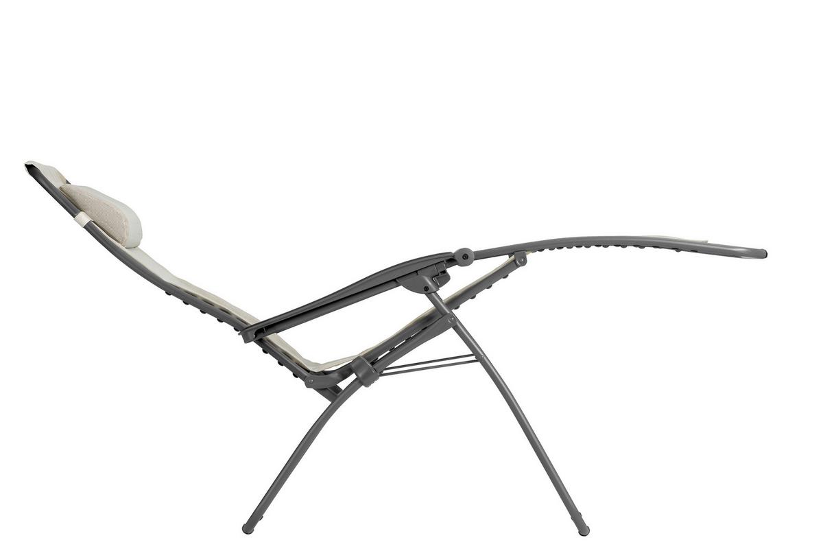 GARTEN-RELAXSESSEL P12081 - Naturfarben/Grau, KONVENTIONELL, Textil/Metall (68/115/88cm) - Siena Garden