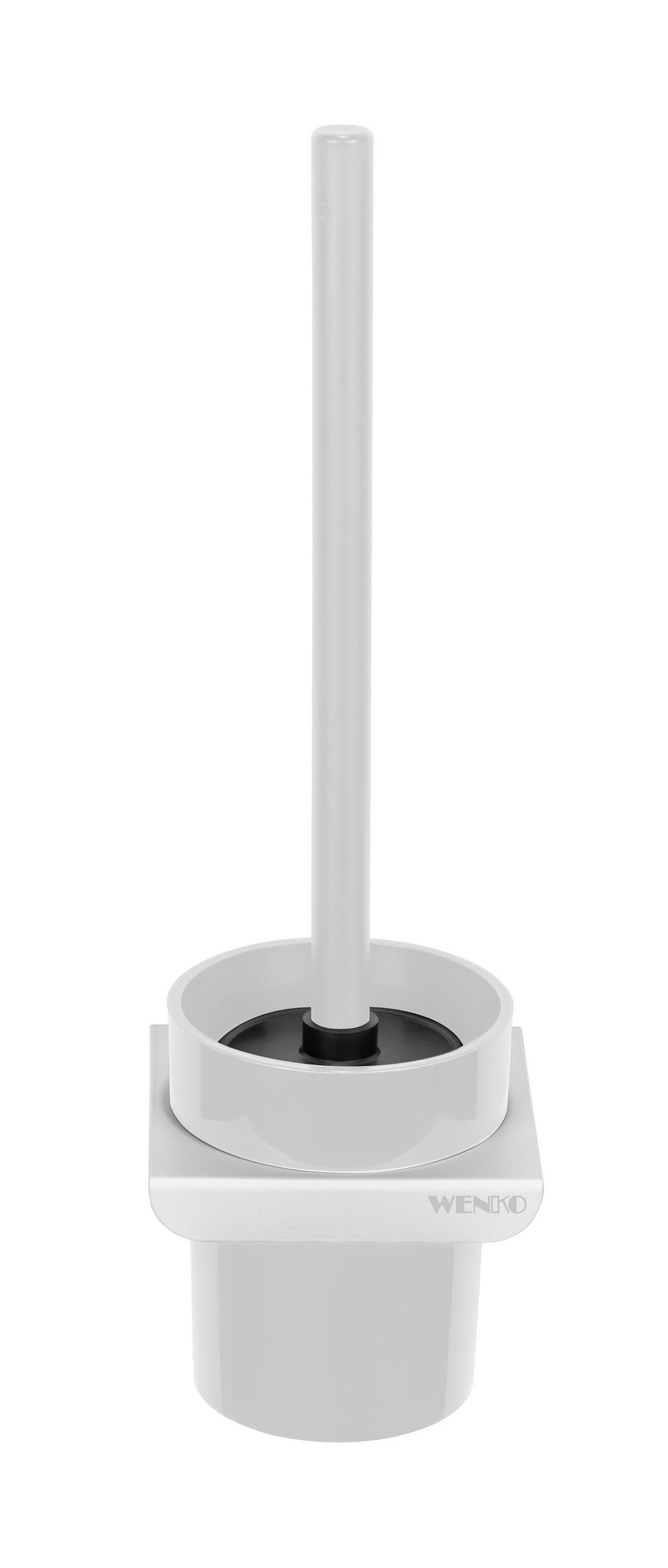WC-Bürstengarnitur Turbo-Loc Lizan Weiß - Weiß, MODERN, Kunststoff/Metall (10,5/30,5/10,5cm) - Mömax