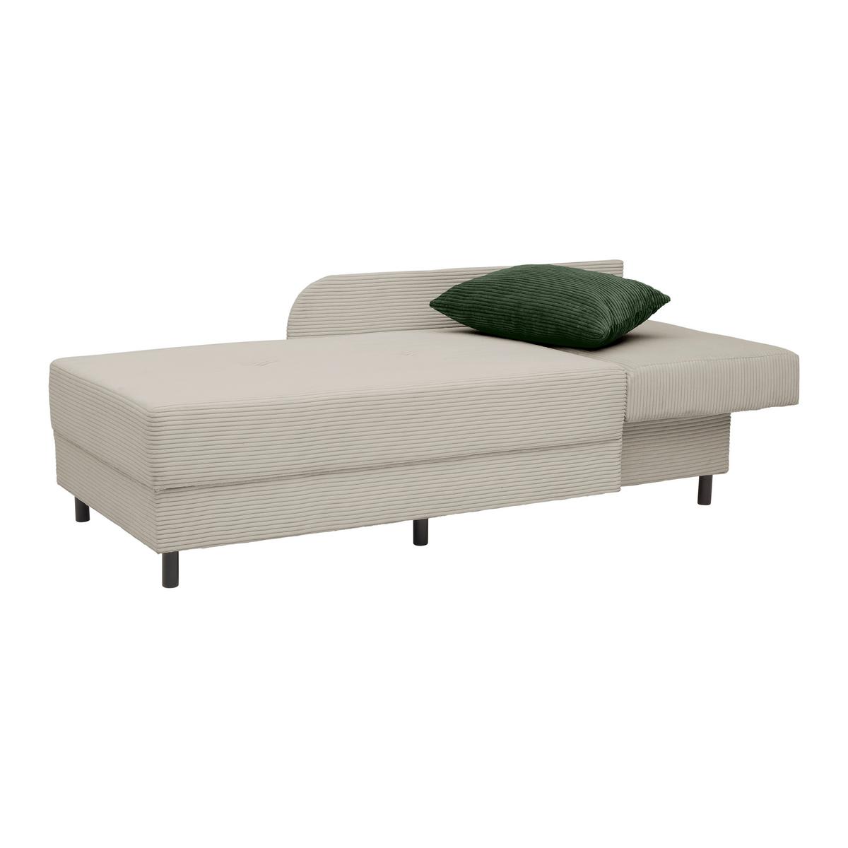 Liege Nova Beige - Beige/Schwarz, MODERN, Holz/Textil (145/62/85cm) - Mömax