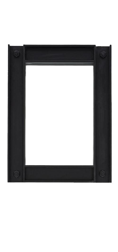 Ogledalo Construction - črna, Trendi, les (90/120/6cm) - Zandiara