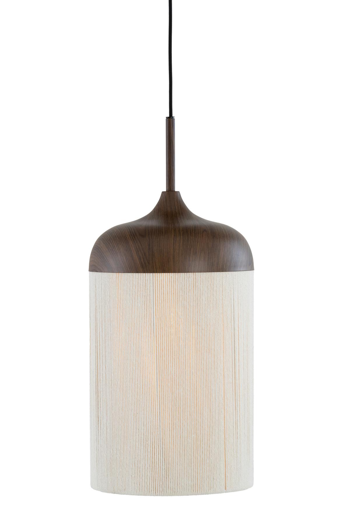 LAMPA WISZĄCA 2980452 DANIA - brązowy, Design, metal/tkanina (90/22/32cm) - Light & Living