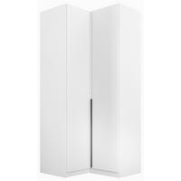 Kutni Ormar Za Odjeću Alabama - bijela/siva, Moderno, drvni materijal (100/229/102cm) - Modern Living