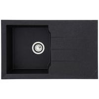Spüle Alineo ca. 81x21x50 cm Schwarz - Schwarz, Trend, Stein (81/21/50cm) - Respekta