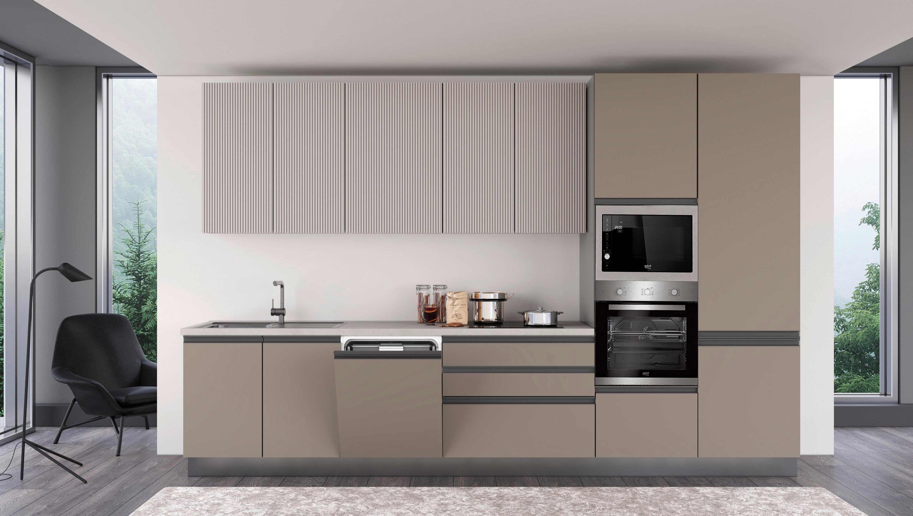 Blok Kuhinja S Aparatima New Helena 360 Sx - kašmir/siva, Konvencionalno, metal/drvo (360/240/60cm) - Mömax