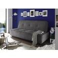 Sofa mit Schlaffunktion in Dunkelgrau 'Delia' - Dunkelgrau/Schwarz, MODERN, Holzwerkstoff/Kunststoff (206/95/95cm) - Livetastic Sofa mit Schlaffunktion in Dunkelgrau 'Delia' - Dunkelgrau/Schwarz, MODERN, Holzwerkstoff/Kunststoff (206/95/95cm) - Livetastic