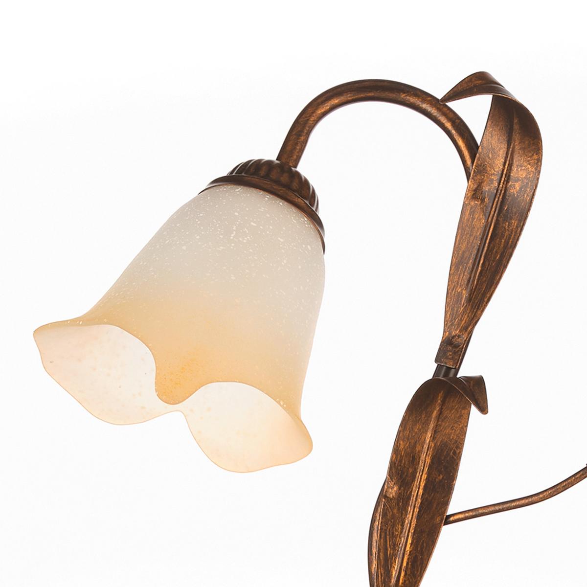 Deckenleuchte Lucrezia Bronzo Bronzefarben max. 6 Watt - Bronzefarben, KONVENTIONELL, Glas/Metall (53/20cm)