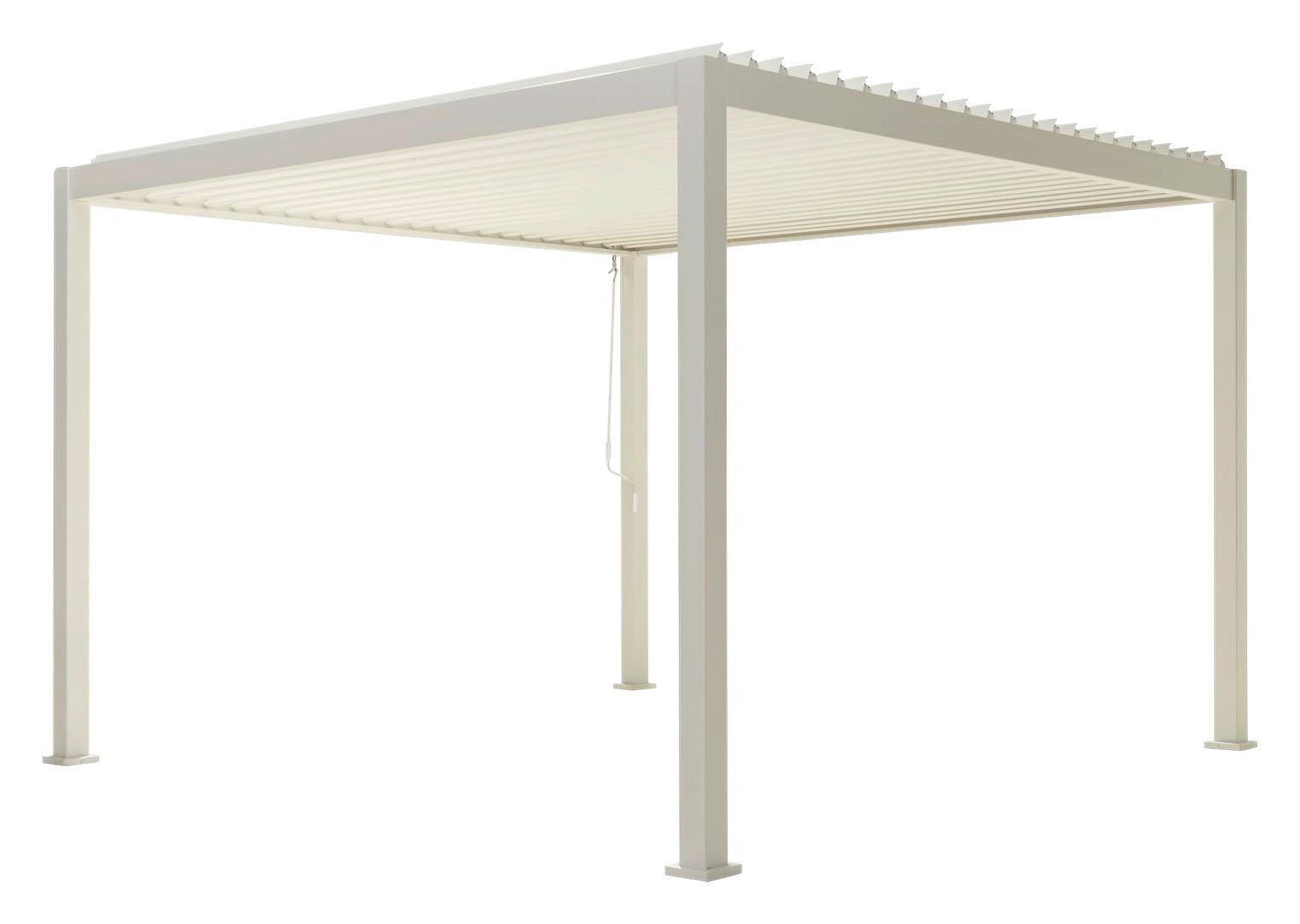 Pavillon Mirador ca. 300x250 cm Weiß - Weiß, MODERN, Metall (300/250/300cm) - Gardenson