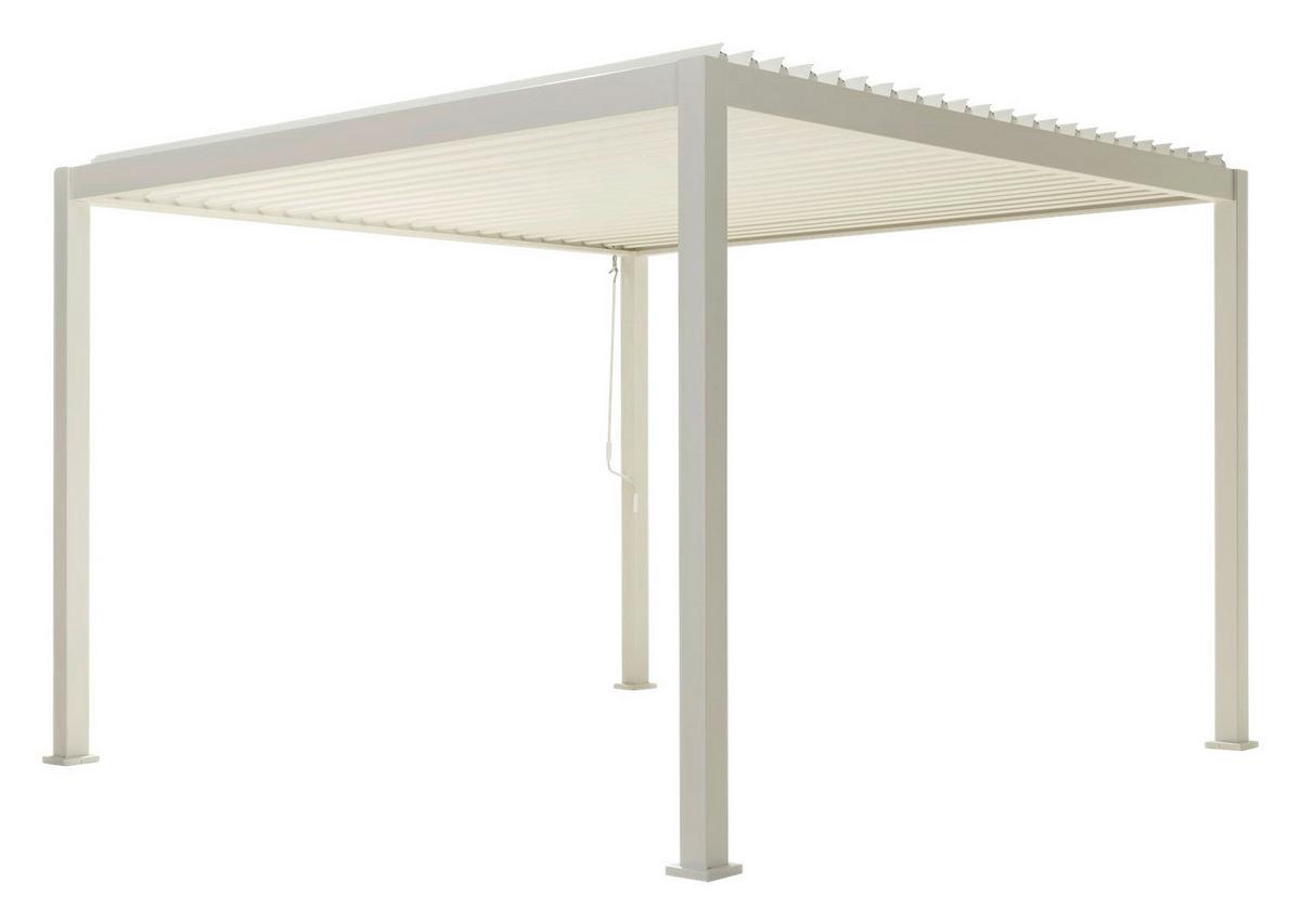 Pavillon Mirador ca. 300x250 cm Weiß - Weiß, MODERN, Metall (300/250/300cm) - Gardenson