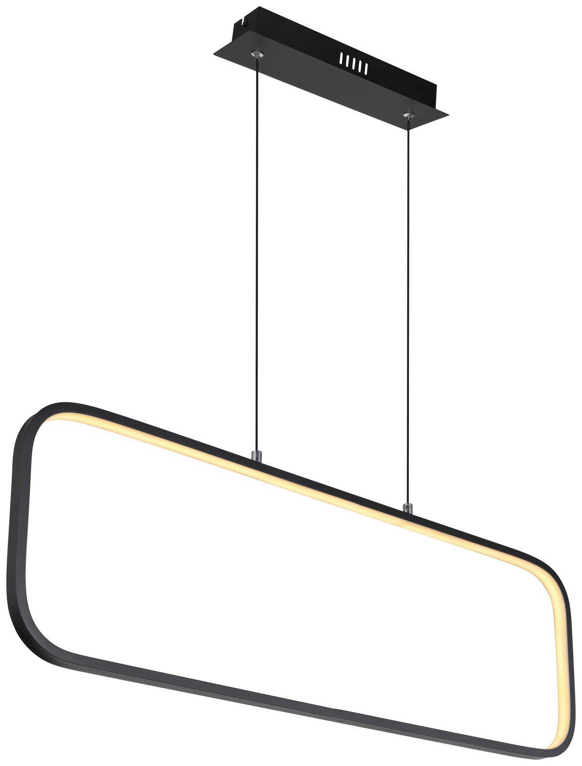 Viseča Led-svetilka Sarah, S Sijalko - črna/opal, Basics, kovina/umetna masa (80/10/120cm) - Globo