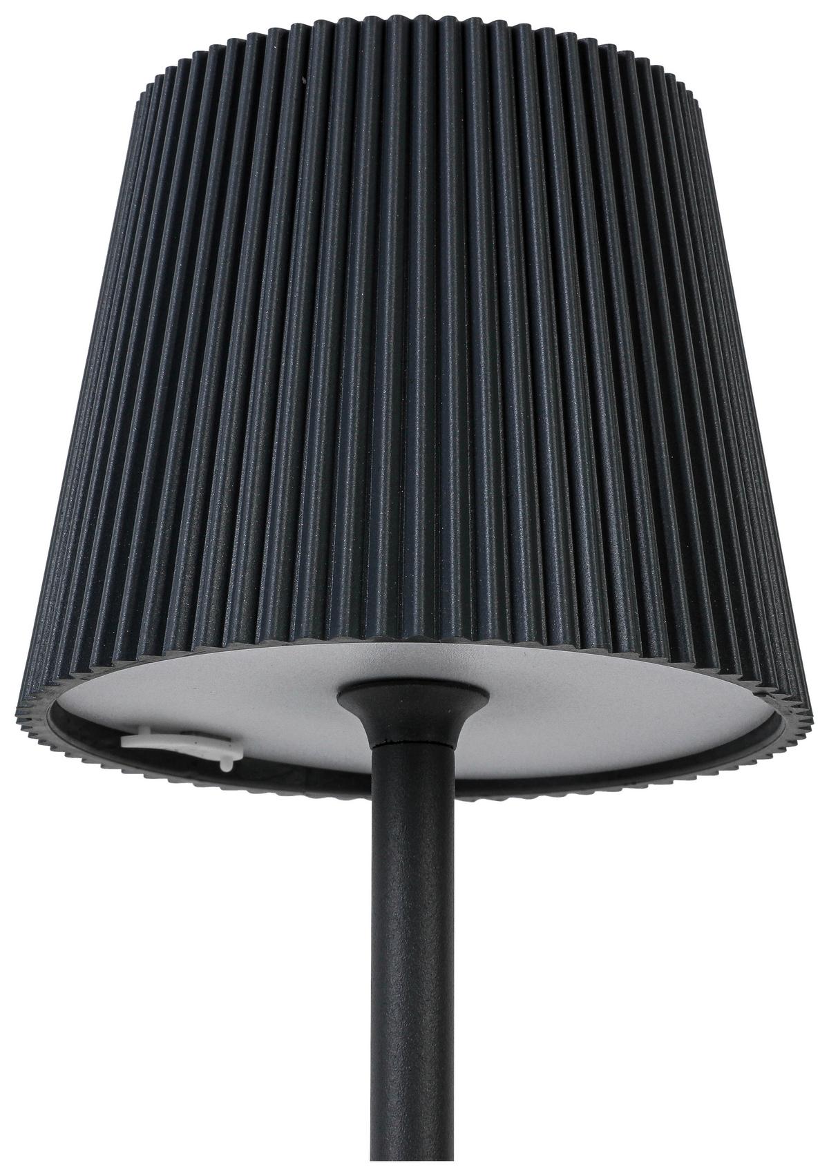 Veioză cu acumulator Maxi - antracit, Modern, plastic/metal (11/22- 36cm) - Mömax