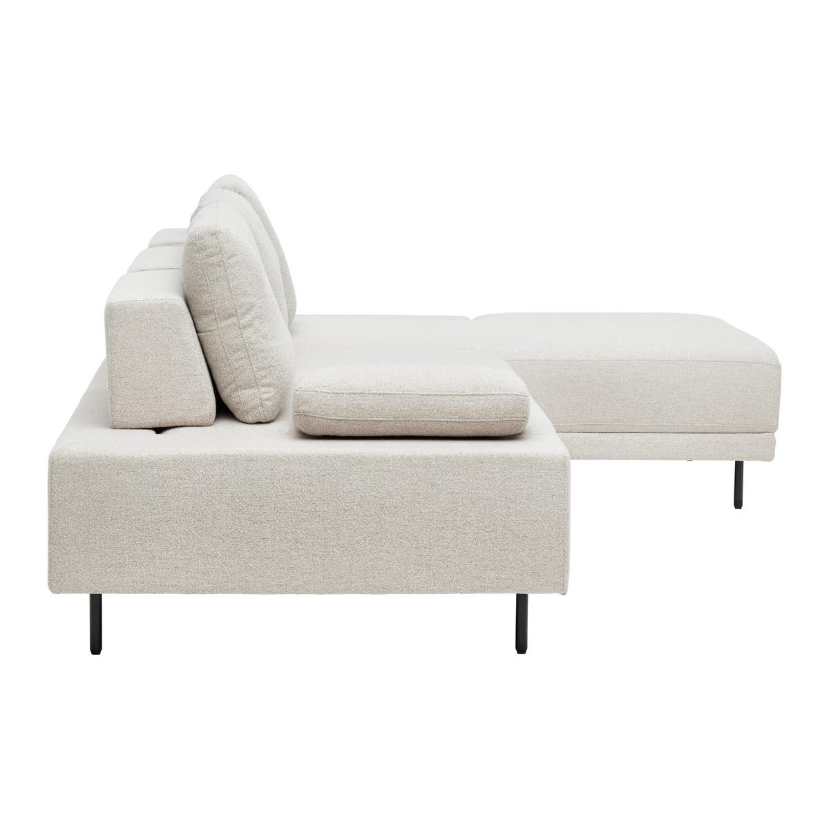 Sedežna Garnitura Mani - črna/bež, Moderno, kovina/tekstil (309/89,2/183,5cm) - Bessagi Home