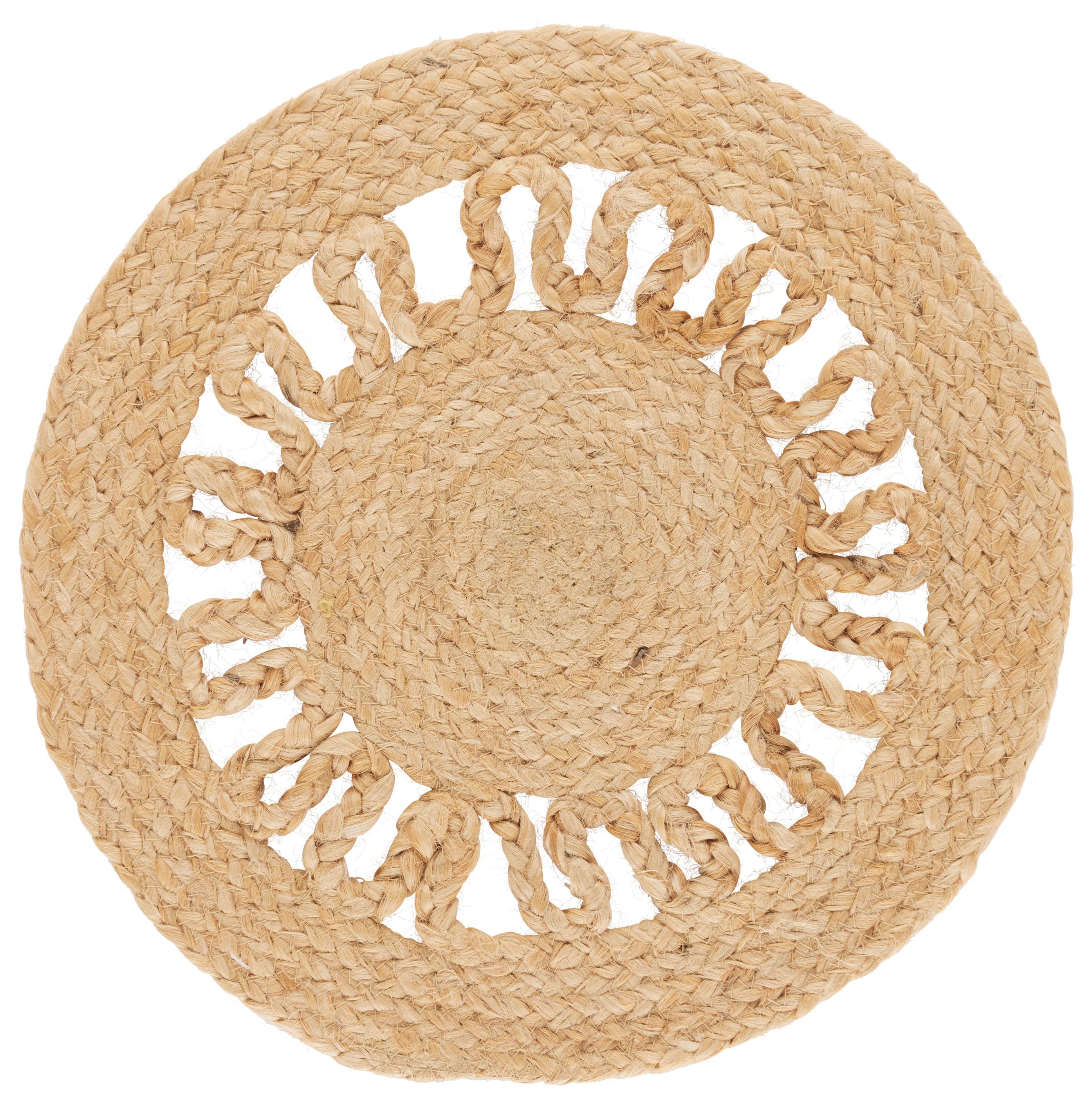 Dekotablett Bastie I Hellbraun - Hellbraun, Basics, Textil (38cm) - Modern Living