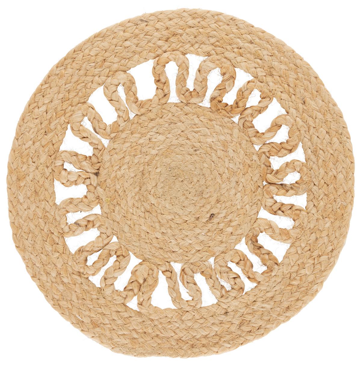 Dekotablett Bastie I Hellbraun - Hellbraun, Basics, Textil (38cm) - Modern Living