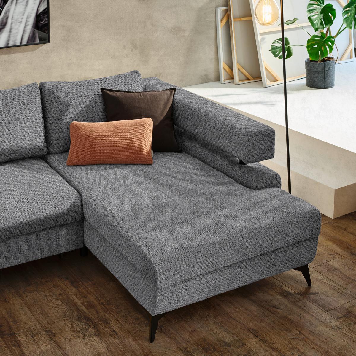 Coltar ROSALIE - gri închis, Konventionell, textil (265/184cm) - Modern Living