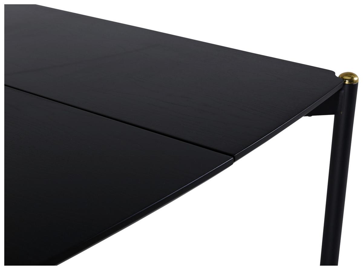ESSTISCH PELLE - Schwarz, Design, Holzwerkstoff/Metall (190/90/75cm) - Livetastic
