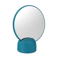 Kosmetikspiegel Naime in Blau - Blau, Modern, Glas/Kunststoff (17/19,8/8,5cm) - Premium Living